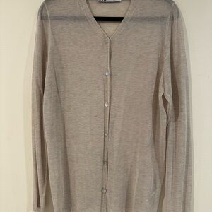 Zara Light Beige Cardigan Sweater